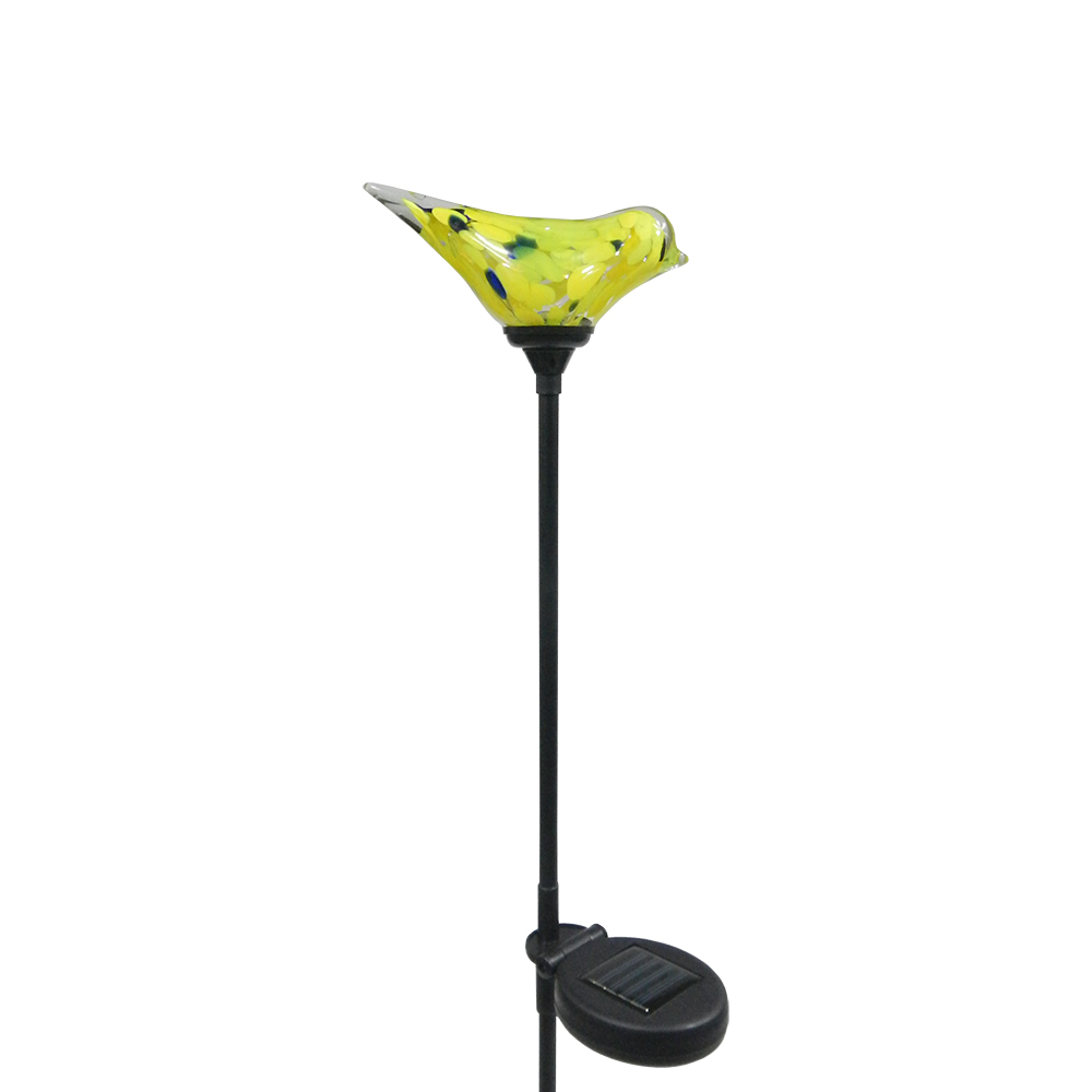 solar bird stake light